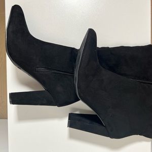 Faux suede over the knee boots